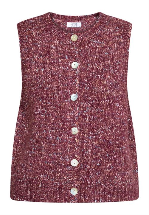 LOVE & DIVINE VEST, LOVE1658, BORDEAUX MEL.